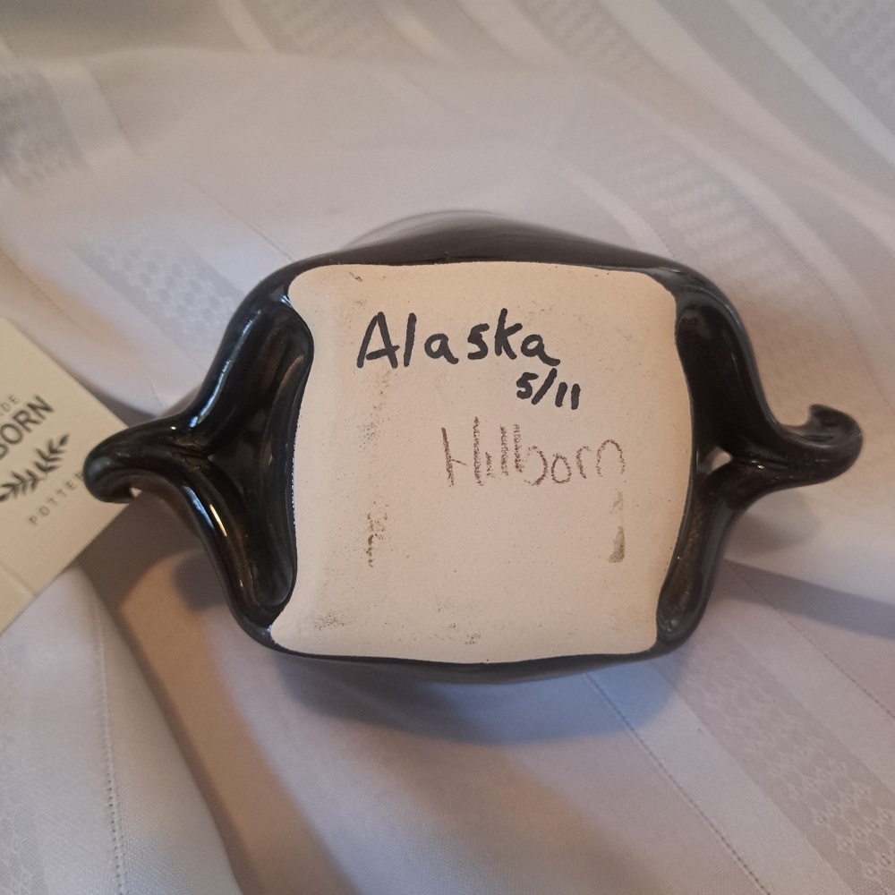 Hilborn Brown Pottery Bowl Signed Alaska 5/11 Hilborn - Picture 7 of 10